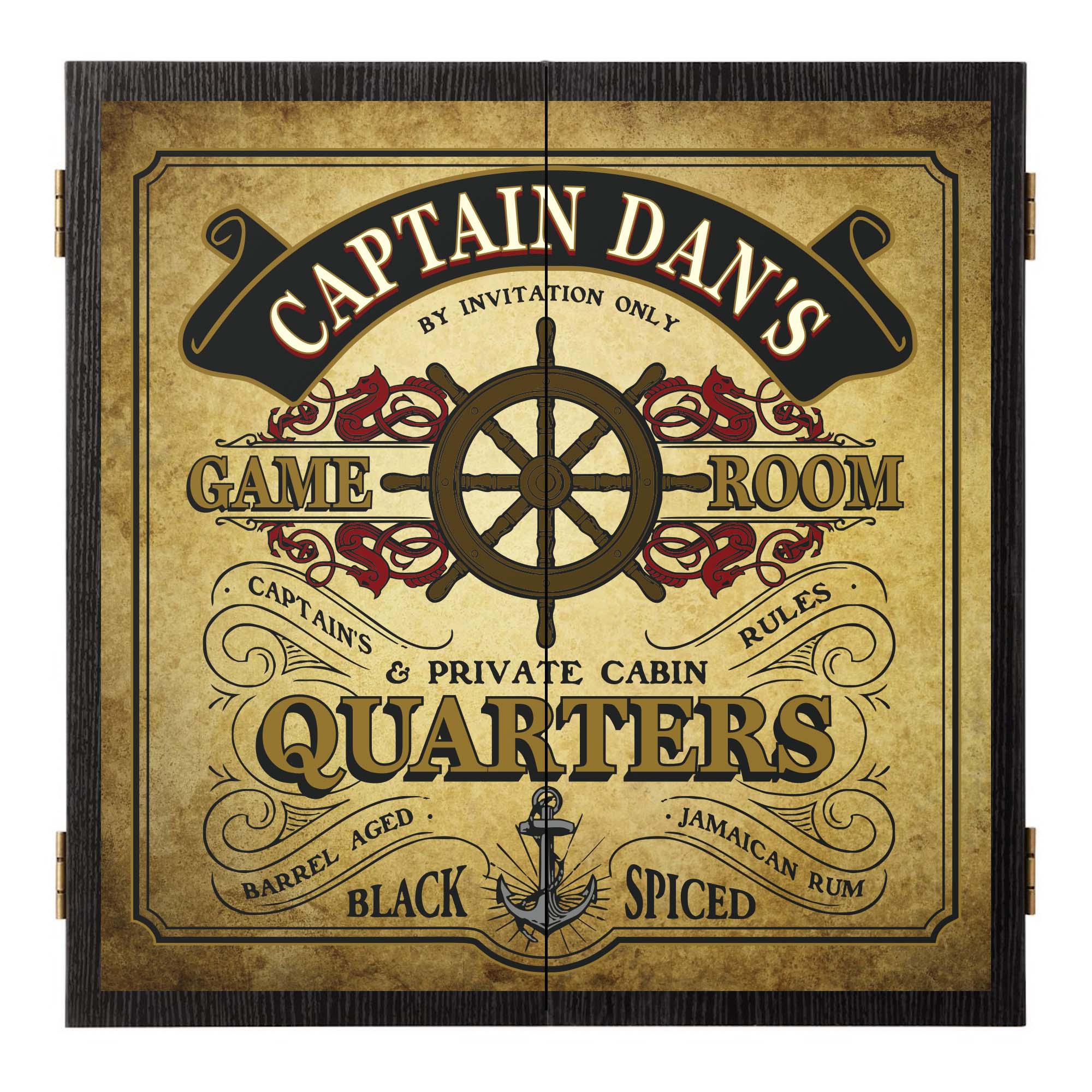 Personalized Dart board Cabinet