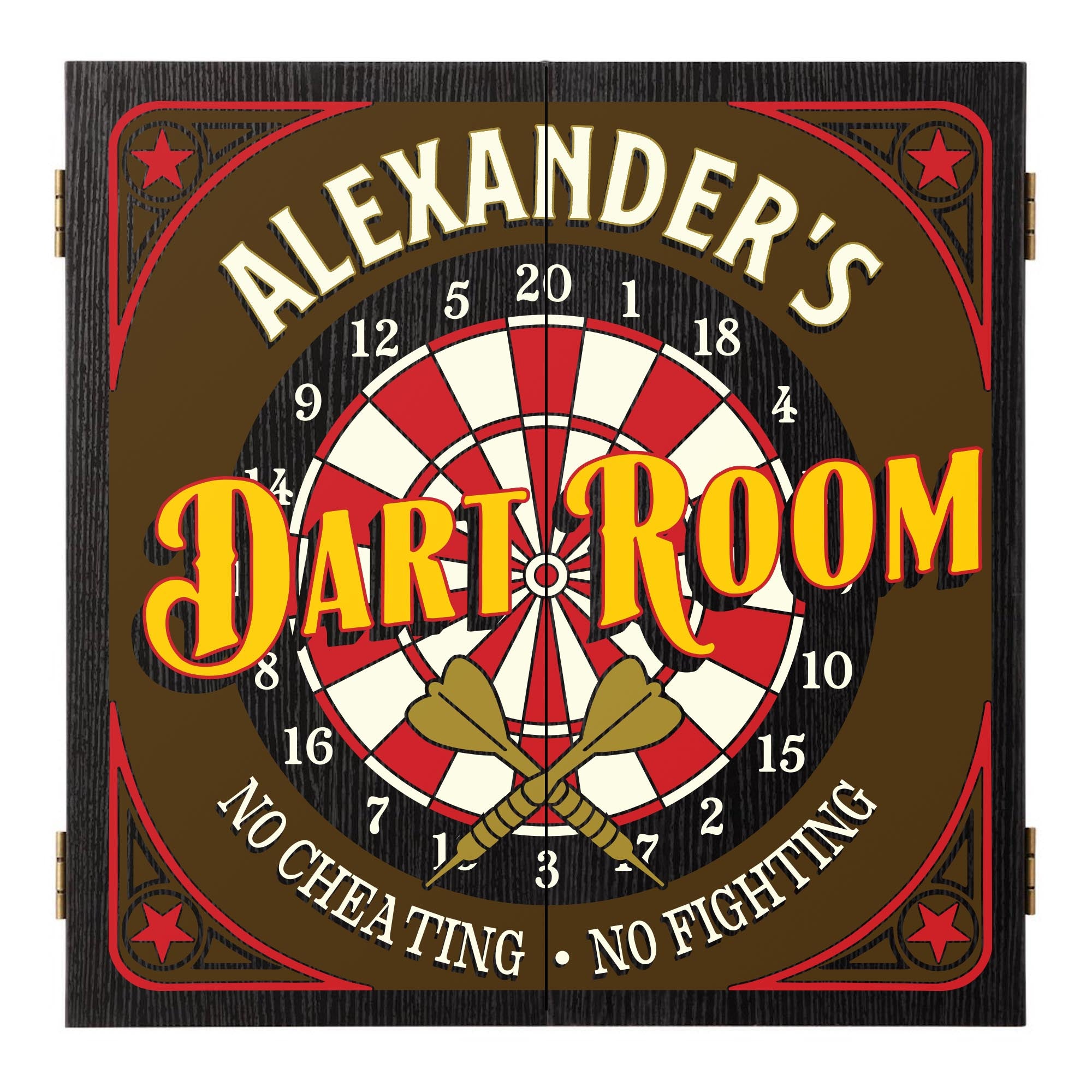 Personalized Dart board Cabinet