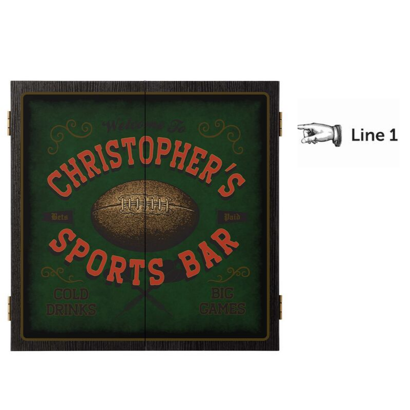 Personalized Dartboard Cabinet Set