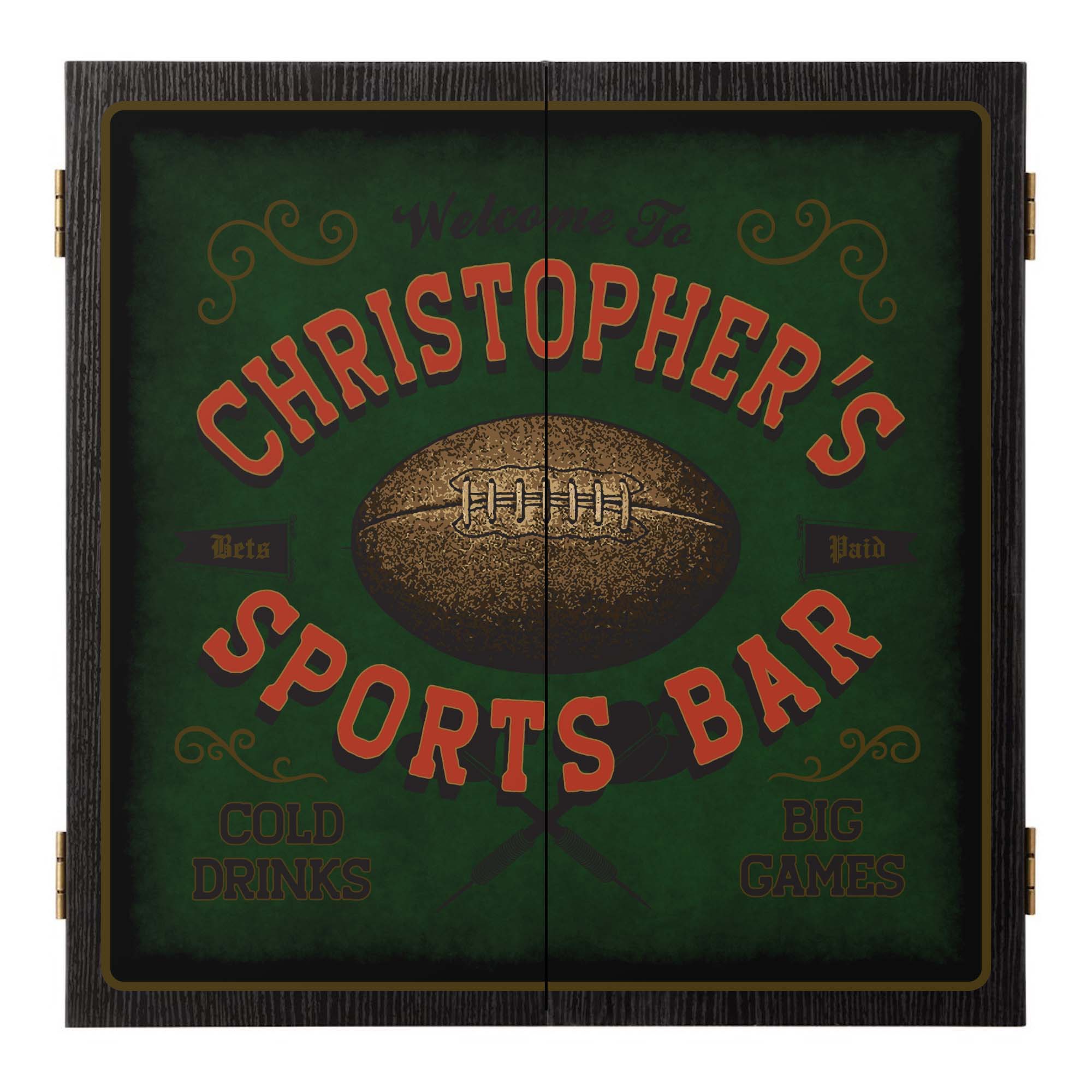 Personalized Dart board Cabinet