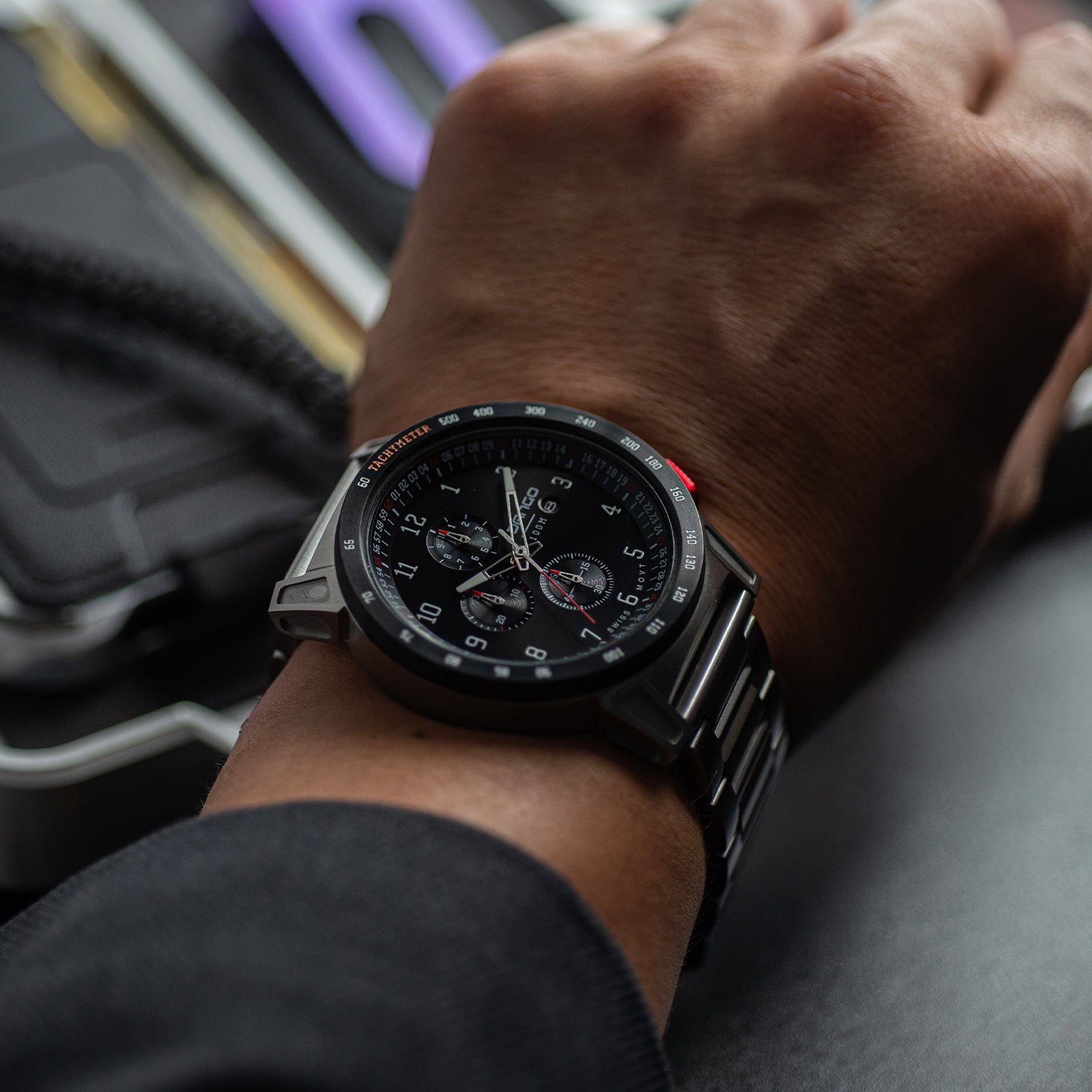 CR-01 - Chrono Watch with Metal Bracelet