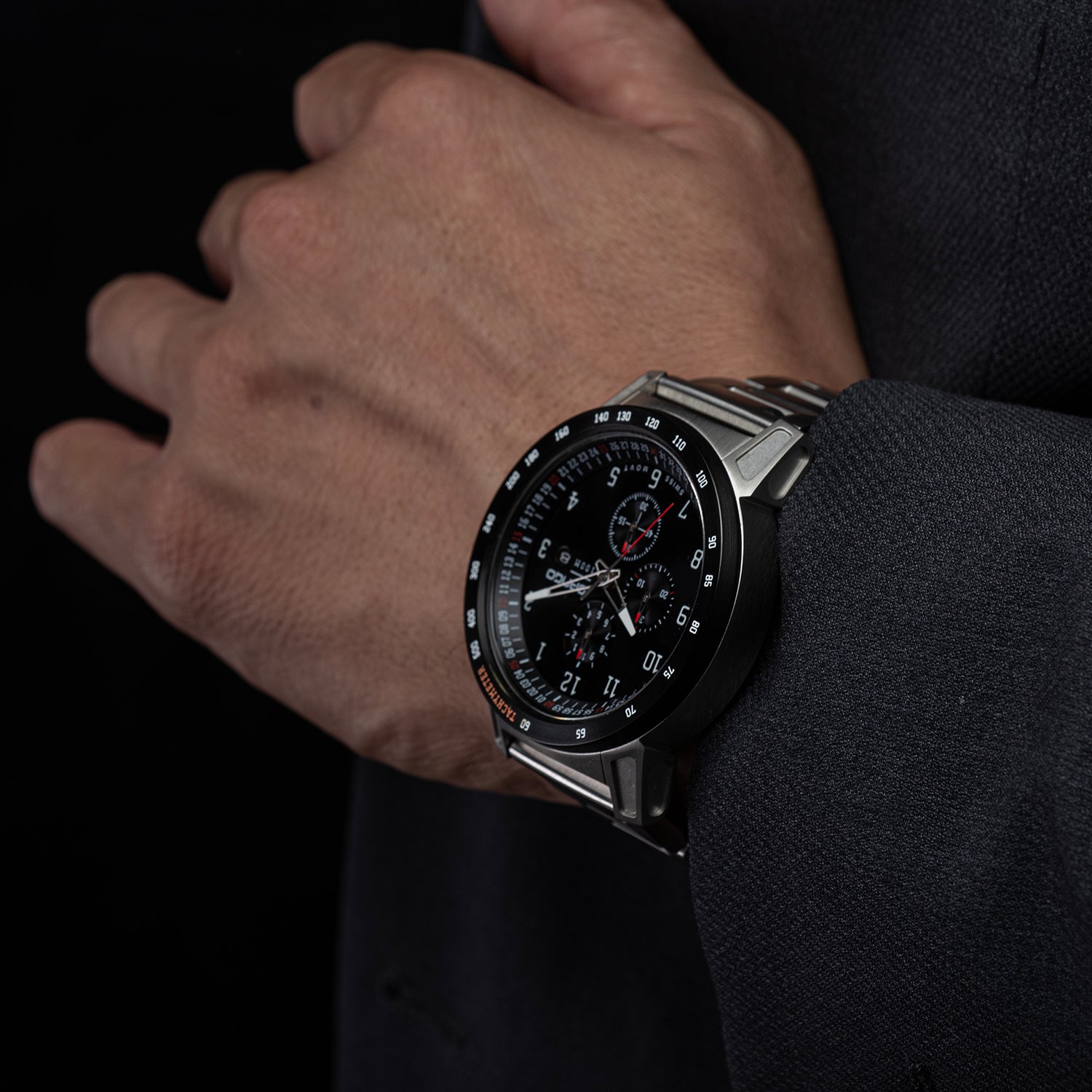 CR-01 - Chrono Watch with Metal Bracelet