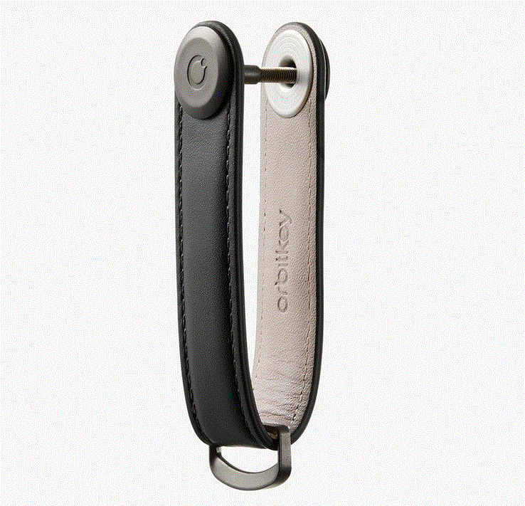 Black Leather OrbitKey 2.0