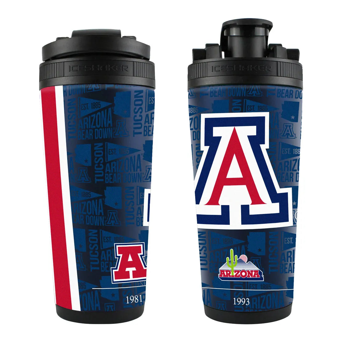 NCAA ELEMENT 26OZ 4D STAINLESS STEEL ICE SHAKER