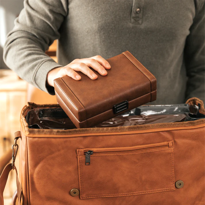 Maxwell 8-Cigar Travel Case - Brown