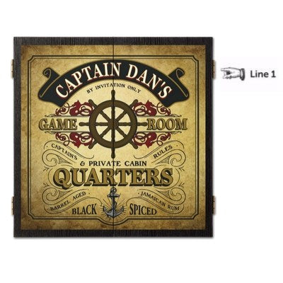Personalized Dartboard Cabinet Set