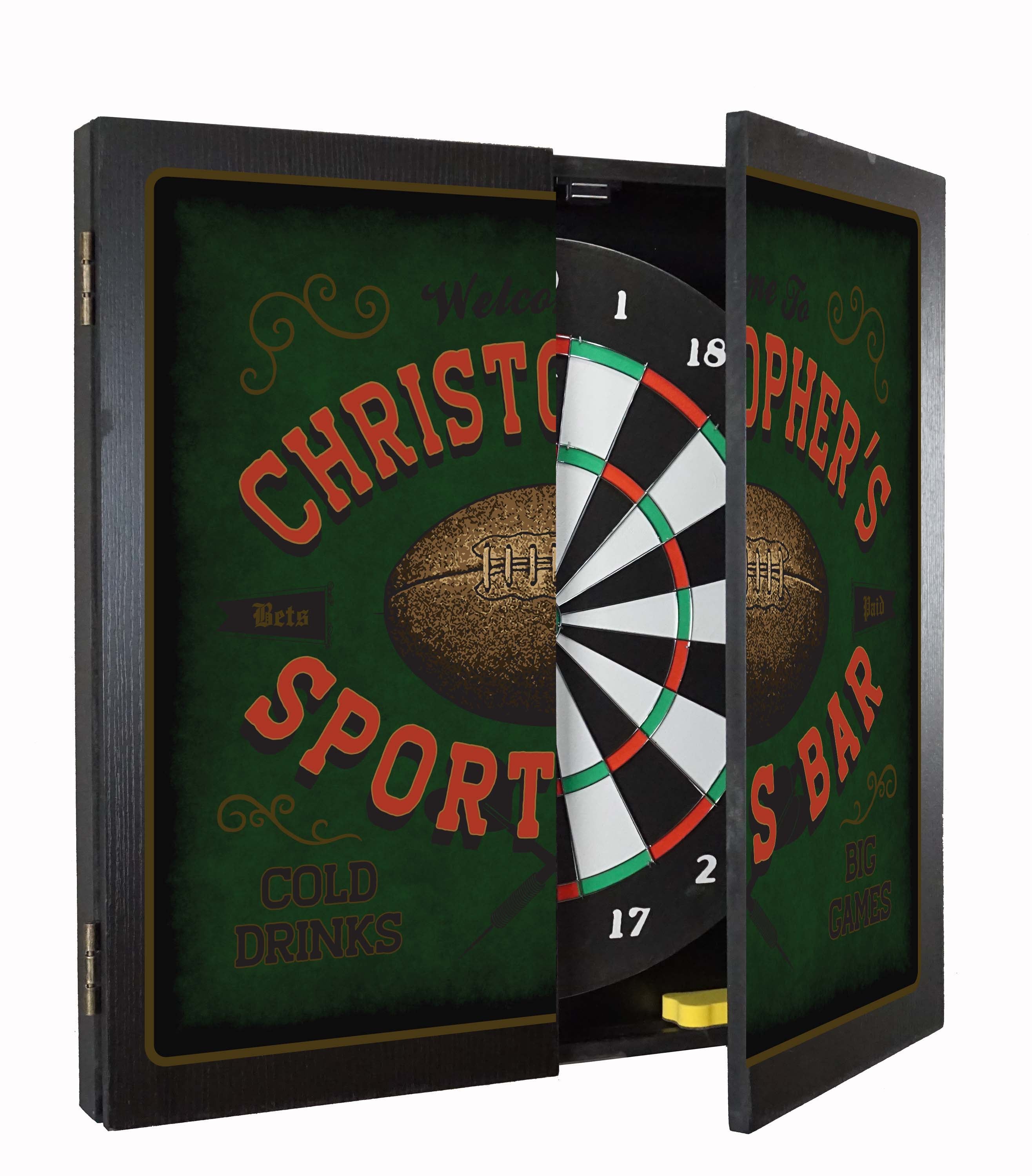 Personalized Dart board Cabinet