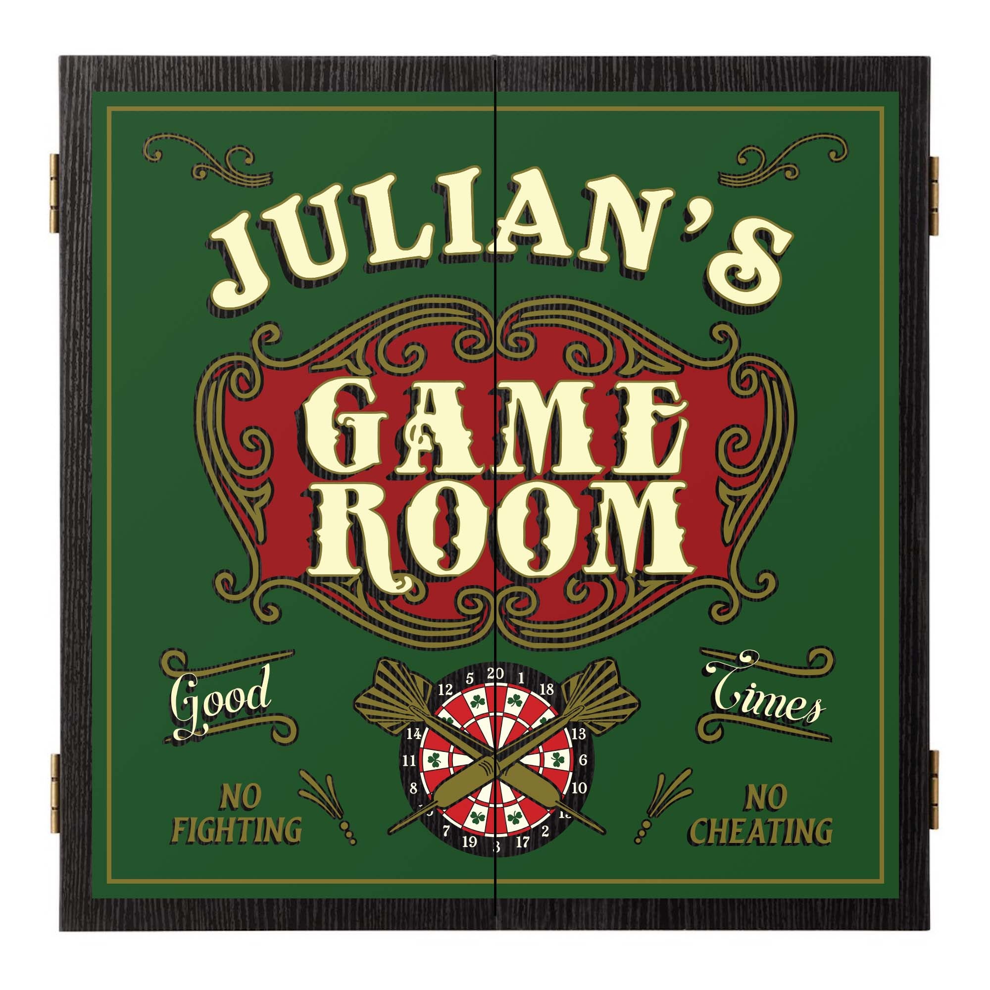 Personalized Dart board Cabinet