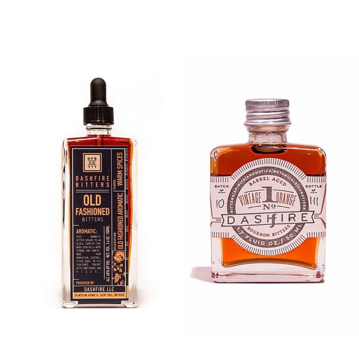 Dashfire Old Fashioned Bitters + Vintage Orange Bitters