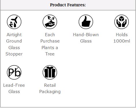 Glass Football Decanter