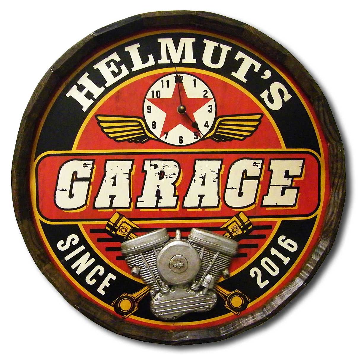 Garage Personalized Quarter Barrel Sign