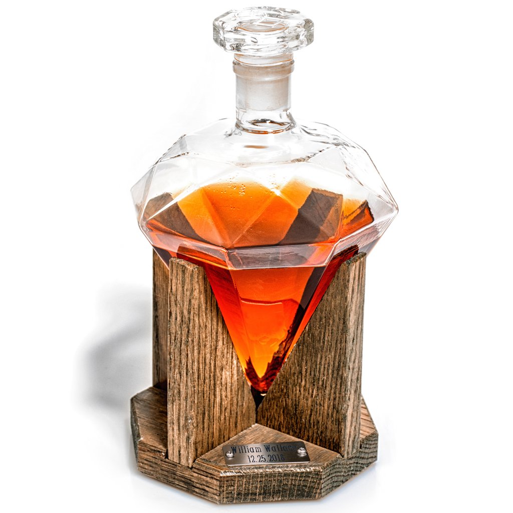 Diamond Shaped 1000ml Glass Decanter