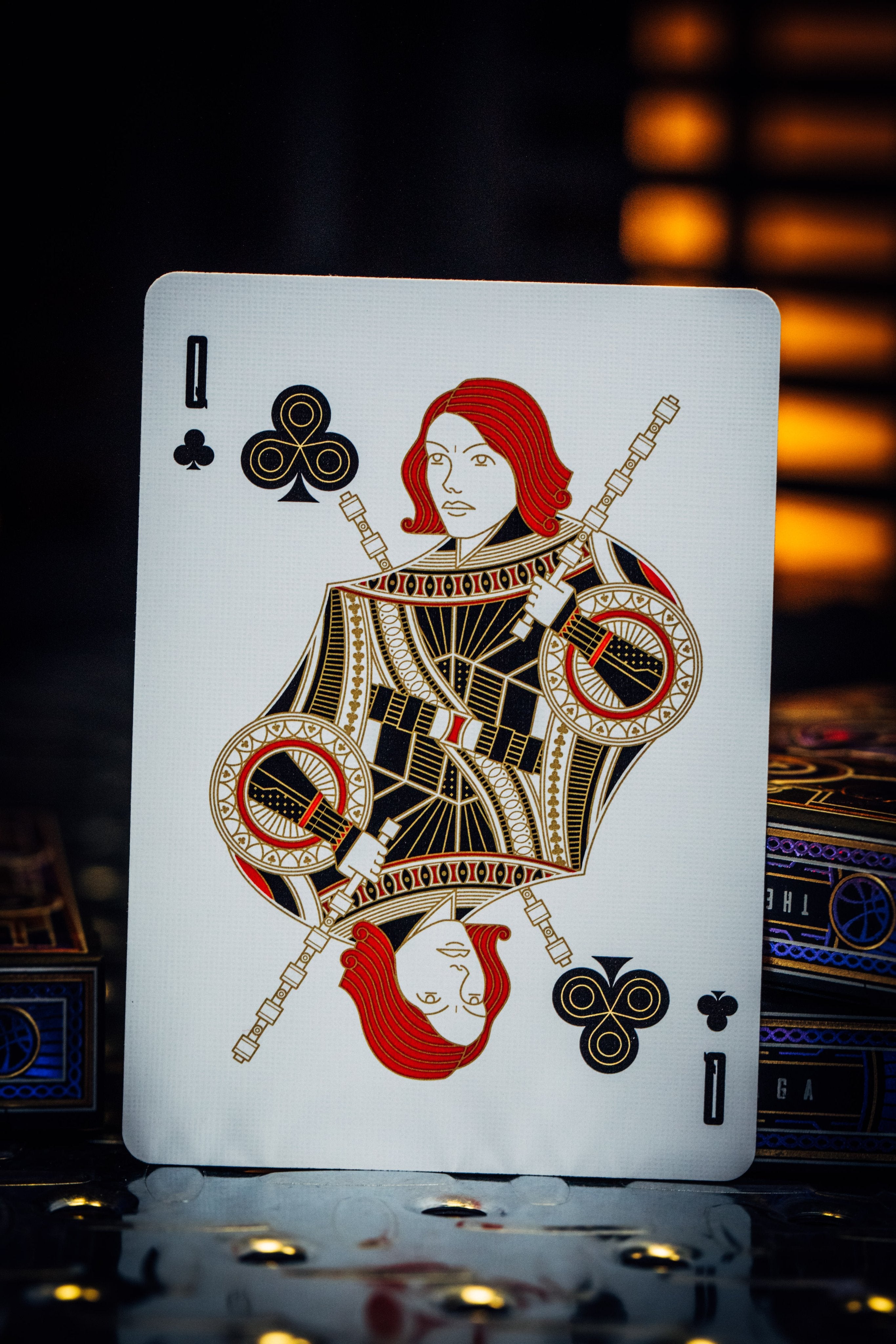 Theory11 Avengers playing card, Black Widow as Queen of Clubs