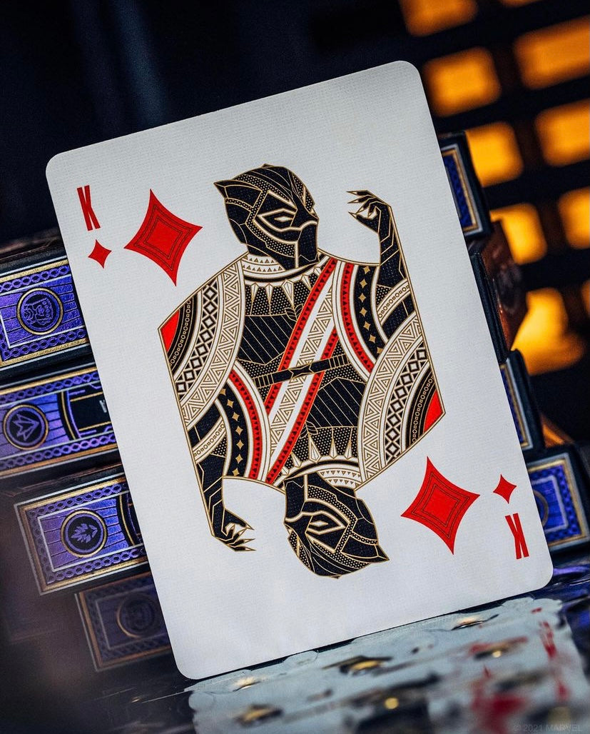 Theory11 Avengers playing card, Black Panther as King of Diamonds
