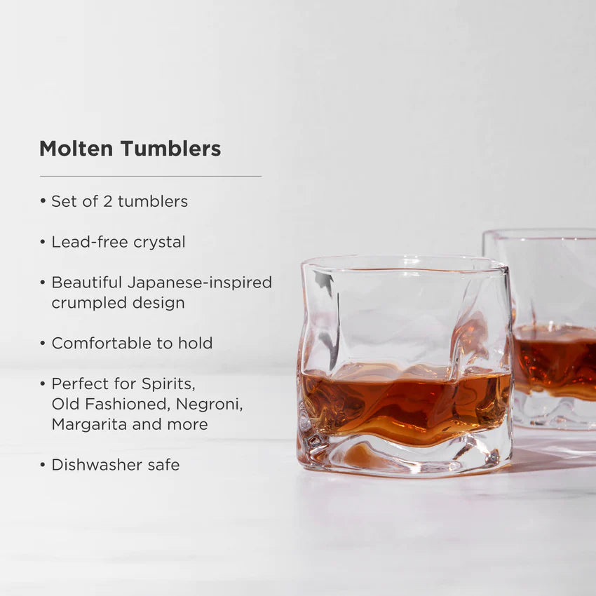 Molten Whiskey Glasses (Set of 2)