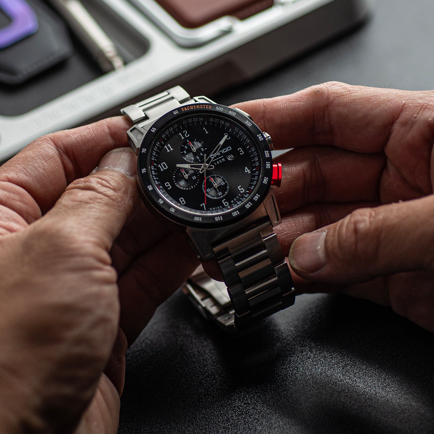 CR-01 - Chrono Watch with Metal Bracelet