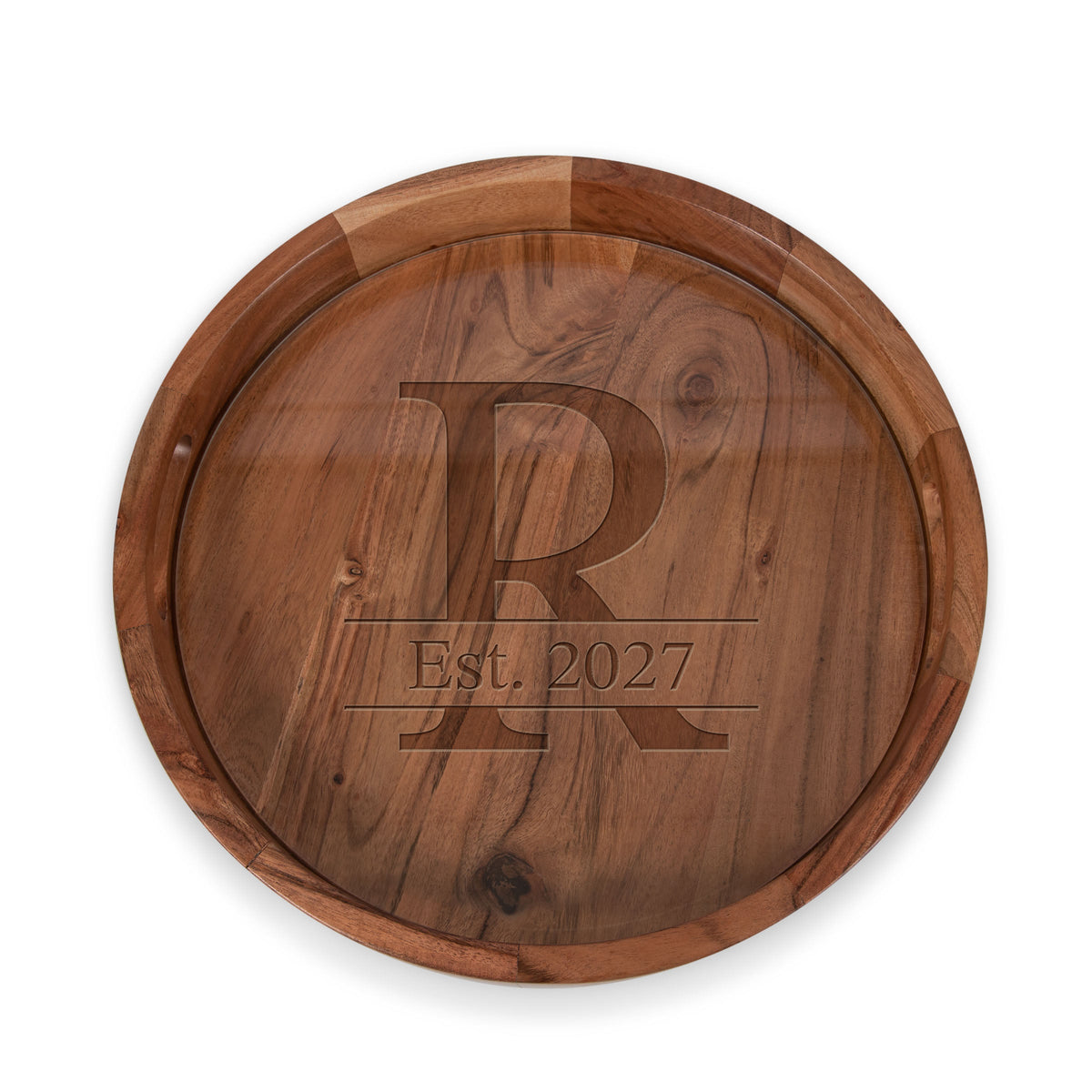 Monogram - Barista Serving Tray with Glass Insert