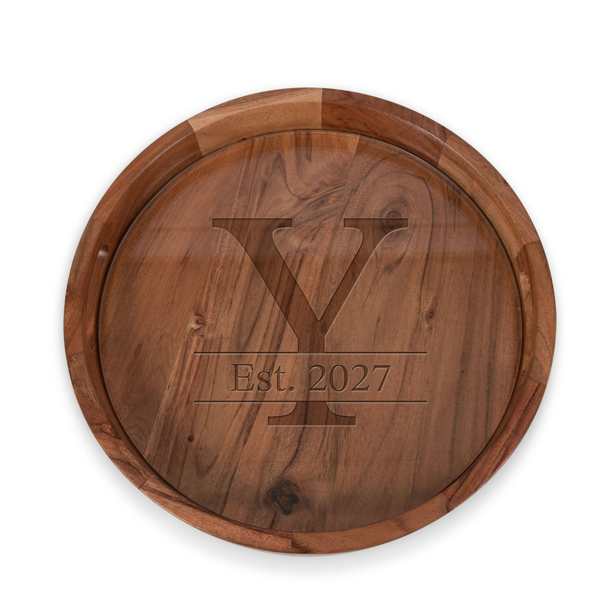 Monogram - Barista Serving Tray with Glass Insert