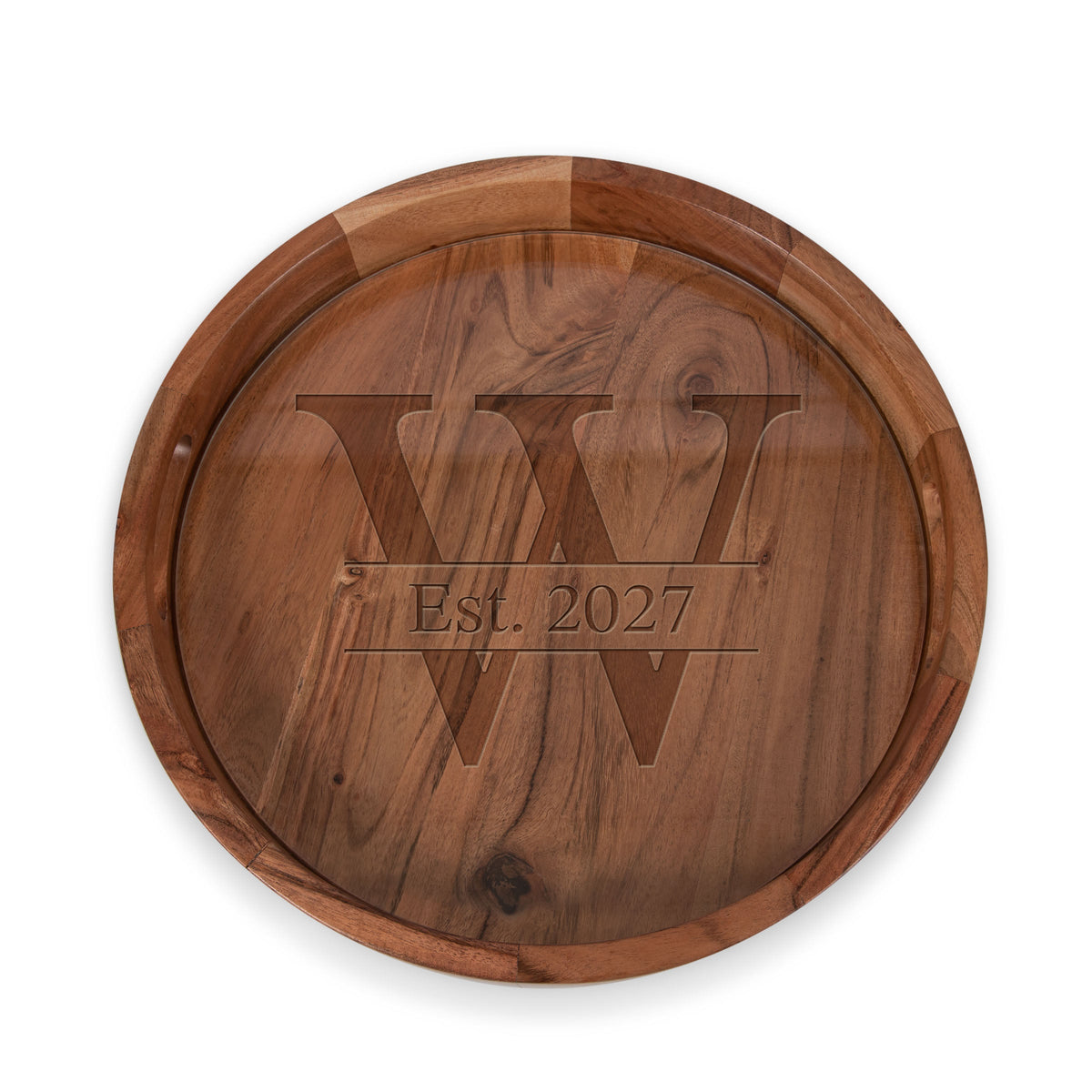 Monogram - Barista Serving Tray with Glass Insert
