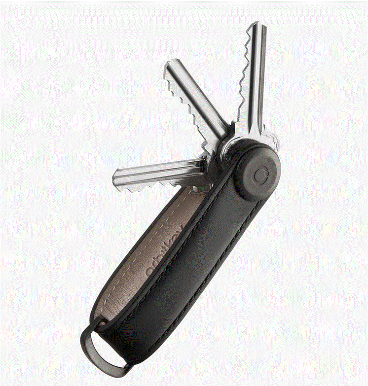 Black Leather OrbitKey 2.0