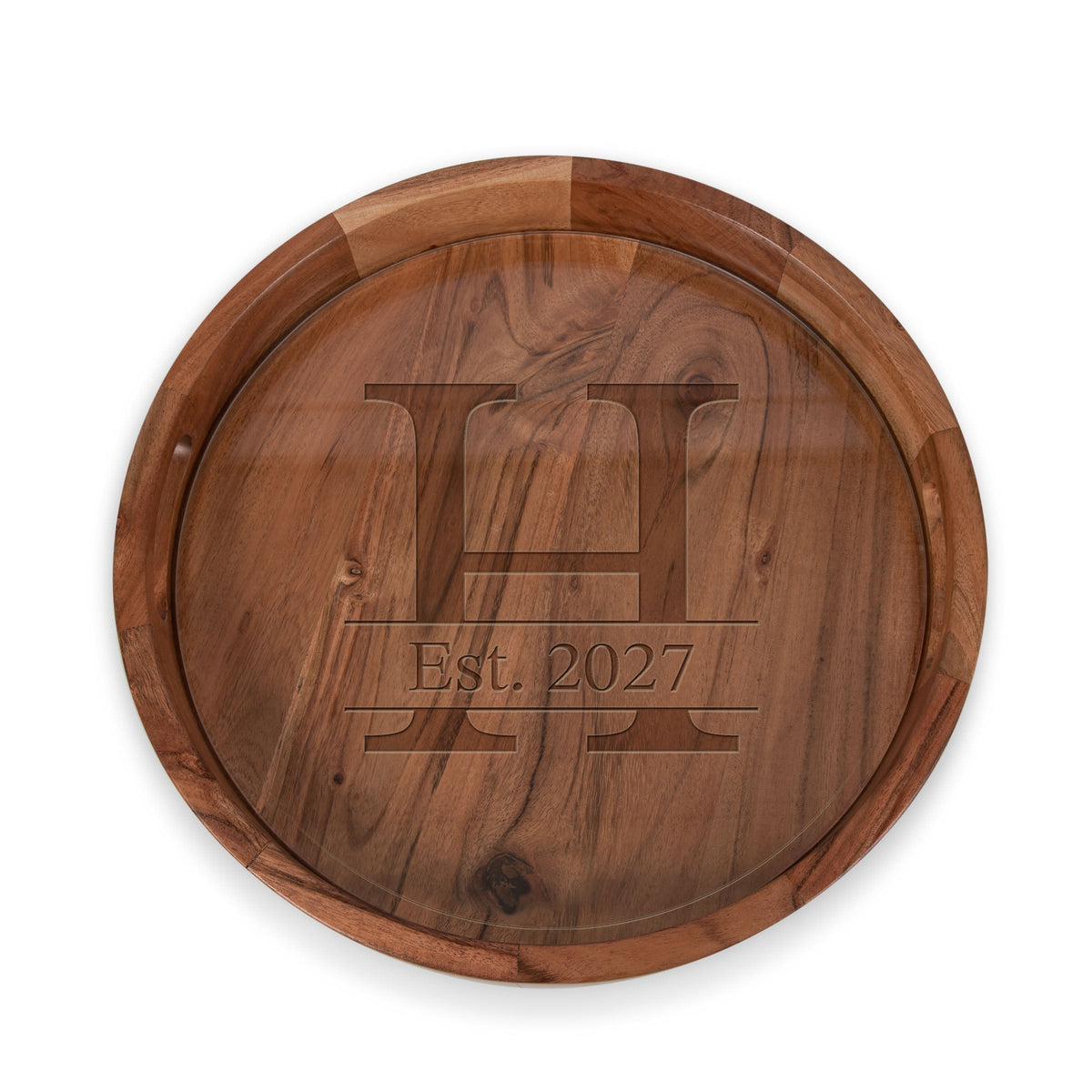 Monogram - Barista Serving Tray with Glass Insert